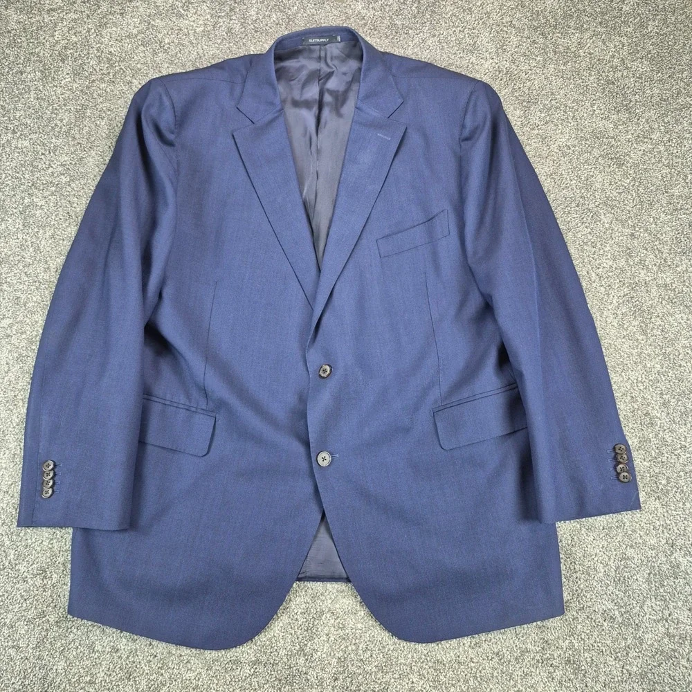 Suitsupply Blazer Mens 58 Blue Vitale Barberis Canonico Wool La Spalla